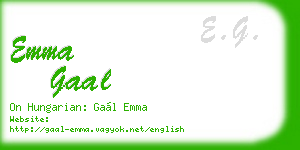 emma gaal business card