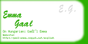 emma gaal business card